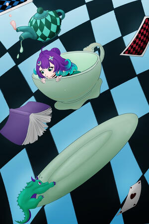 Fanart Wallpaper of Teeparty (German Vtuber)