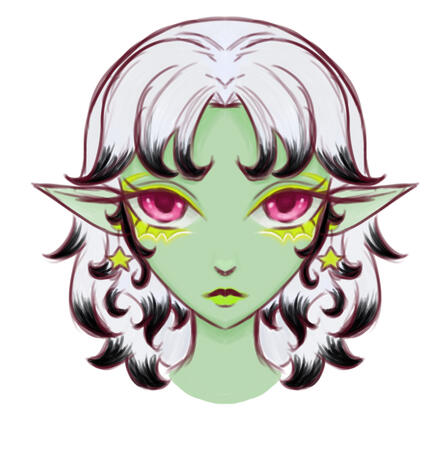 Portrait sketch random goblin