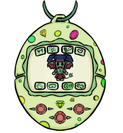Fanart of Runara_ (German Vtuber) as a Tamagotchi